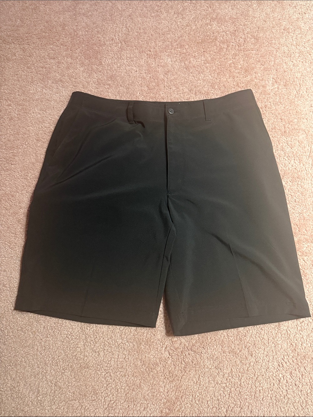 PGA Tour Black Flat-Front Performance Shorts